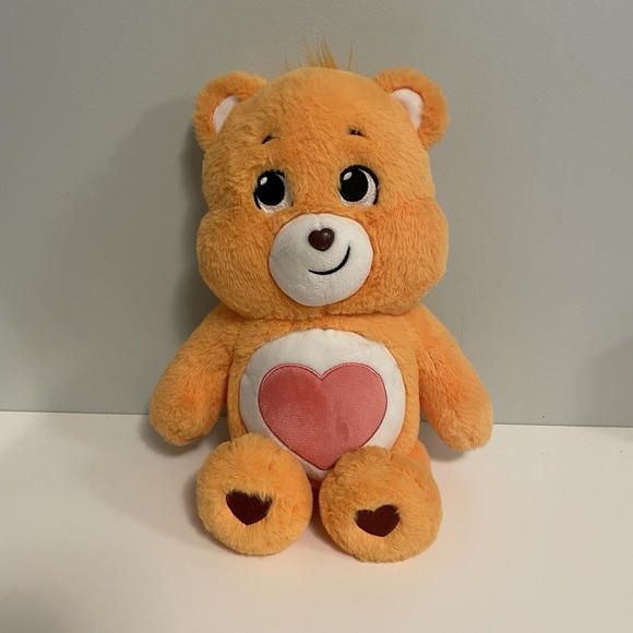 Care‎ Bears Stuffed Animal Tenderheart Bear 14" Orange w/Pink Heart 2020 EUC - Picture 1 of 7